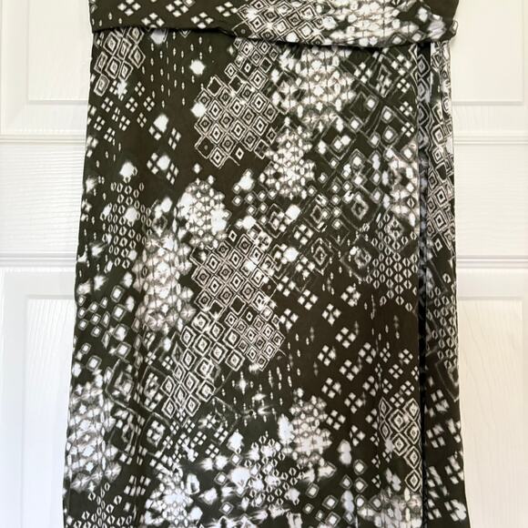 Sonoma Abstract Print Maxi Skirt Green White Small - Picture 3 of 11